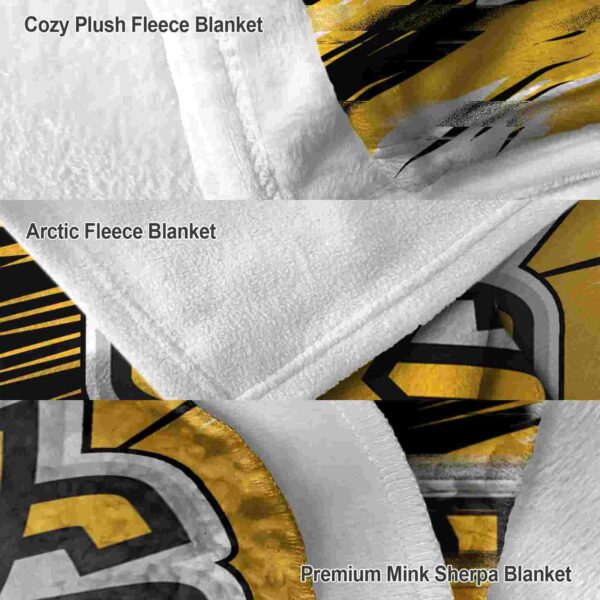 kennesaw state owls paint streaks gold white blanket premium grade