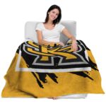 kennesaw state owls splatter effect gold blanket latest model