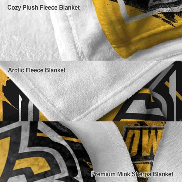 kennesaw state owls splatter effect gold blanket premium grade