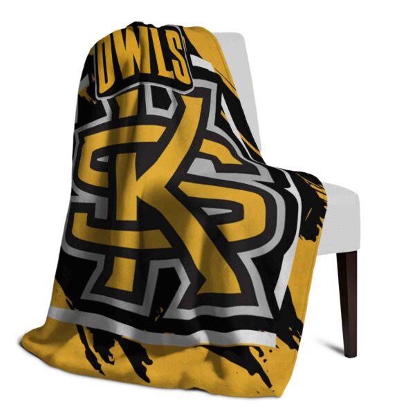 kennesaw state owls splatter effect gold blanket top rated
