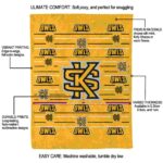 kennesaw state owls striped pattern gold blanket best selling