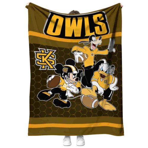 kennesaw state owls three musketeers gold blanket best selling