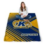 kent state golden flashes diagonal stripes navy blue blanket best selling