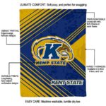 kent state golden flashes diagonal stripes navy blue blanket best selling