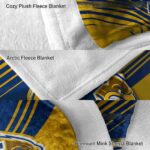 kent state golden flashes diagonal stripes navy blue blanket best selling