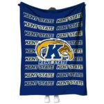 kent state golden flashes fan pride navy blue blanket best selling