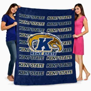 kent state golden flashes fan pride navy blue blanket fashion forward