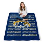 kent state golden flashes fan pride navy blue blanket best selling