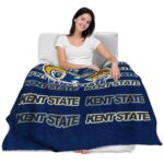kent state golden flashes fan pride navy blue blanket best selling