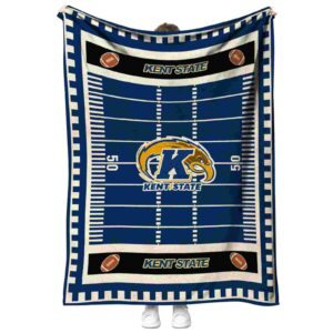 kent state golden flashes football field navy blue blanket best selling