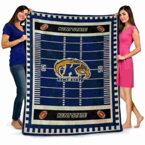 kent state golden flashes football field navy blue blanket fashion forward