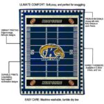 kent state golden flashes football field navy blue blanket best selling