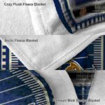 kent state golden flashes football field navy blue blanket best selling