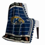 kent state golden flashes football field navy blue blanket best selling