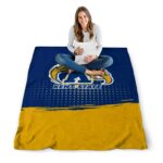 kent state golden flashes gradient dots navy blue blanket best selling