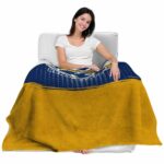 kent state golden flashes gradient dots navy blue blanket best selling