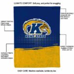 kent state golden flashes gradient dots navy blue blanket best selling