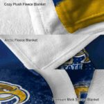 kent state golden flashes gradient dots navy blue blanket best selling