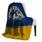 kent state golden flashes gradient dots navy blue blanket best selling