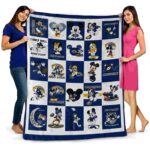 kent state golden flashes mickey minnie navy blue white blanket best selling