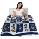 kent state golden flashes mickey minnie navy blue white blanket best selling