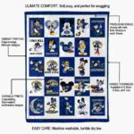 kent state golden flashes mickey minnie navy blue white blanket best selling