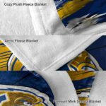 kent state golden flashes paint streaks navy blue white blanket best selling