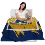 kent state golden flashes splatter effect navy blue blanket best selling