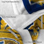 kent state golden flashes splatter effect navy blue blanket best selling