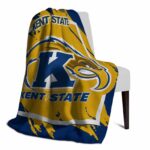 kent state golden flashes splatter effect navy blue blanket best selling