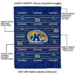 kent state golden flashes striped pattern navy blue blanket best selling