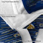 kent state golden flashes striped pattern navy blue blanket best selling