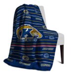 kent state golden flashes striped pattern navy blue blanket best selling