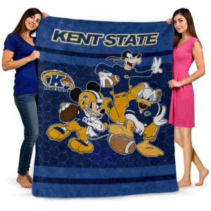 kent state golden flashes three musketeers navy blue blanket fashion forward