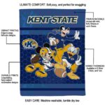 kent state golden flashes three musketeers navy blue blanket best selling