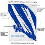 kentucky wildcats brushstrokes blue white blanket new arrival