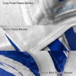 kentucky wildcats brushstrokes blue white blanket premium grade