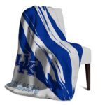 kentucky wildcats brushstrokes blue white blanket top rated