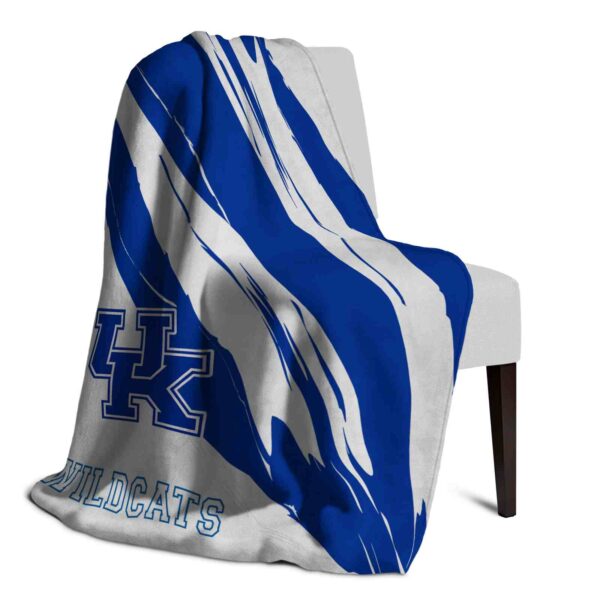 kentucky wildcats brushstrokes blue white blanket top rated