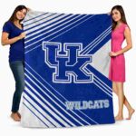 kentucky wildcats diagonal stripes blue blanket fashion forward