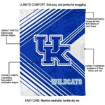 kentucky wildcats diagonal stripes blue blanket new arrival