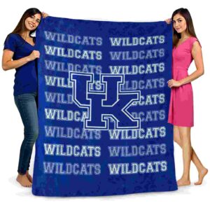 kentucky wildcats fan pride blue blanket fashion forward