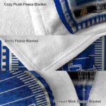 kentucky wildcats football field blue blanket premium grade