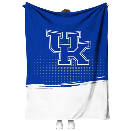 kentucky wildcats gradient dots blue blanket best selling