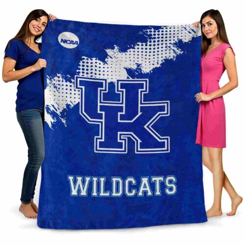 kentucky wildcats grunge texture blue blanket fashion forward