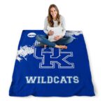 kentucky wildcats grunge texture blue blanket high quality