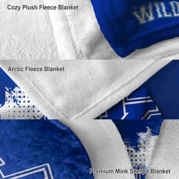 kentucky wildcats grunge texture blue blanket premium grade