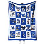 kentucky wildcats mickey minnie blue white blanket best selling