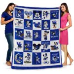 kentucky wildcats mickey minnie blue white blanket best selling