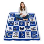 kentucky wildcats mickey minnie blue white blanket best selling